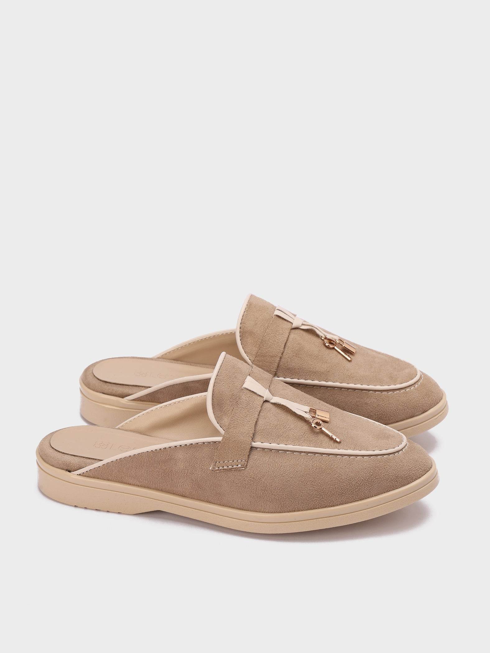 Soft Suede Loafer Mules - Lesh