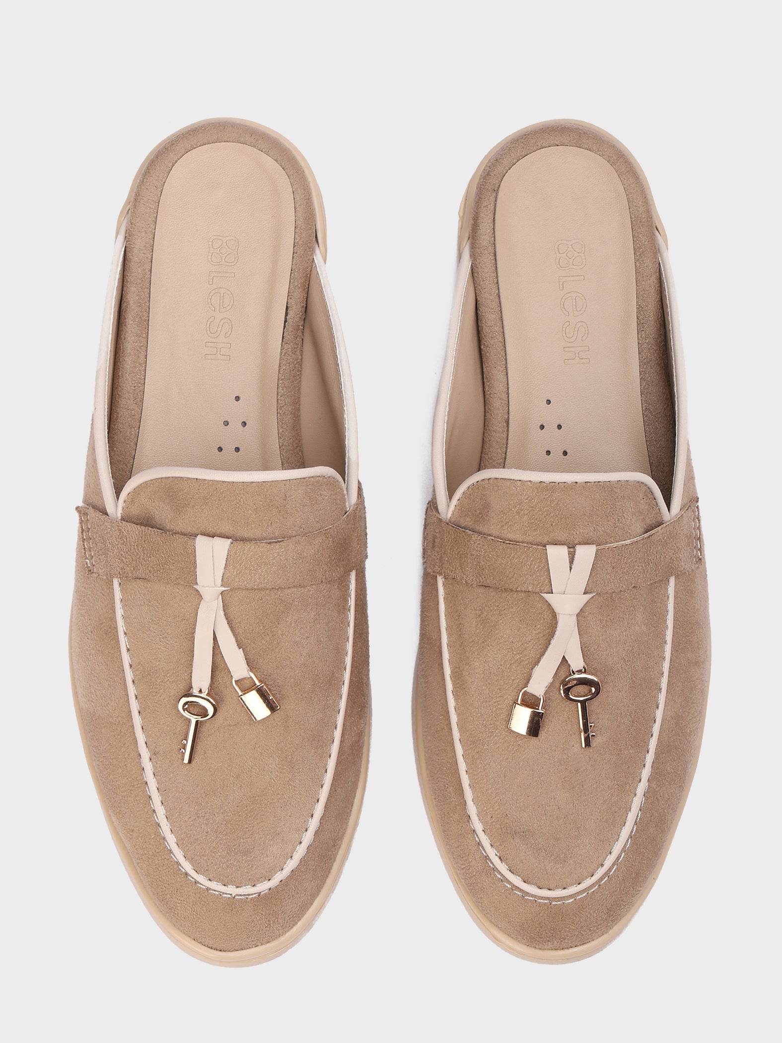 Soft Suede Loafer Mules - Lesh