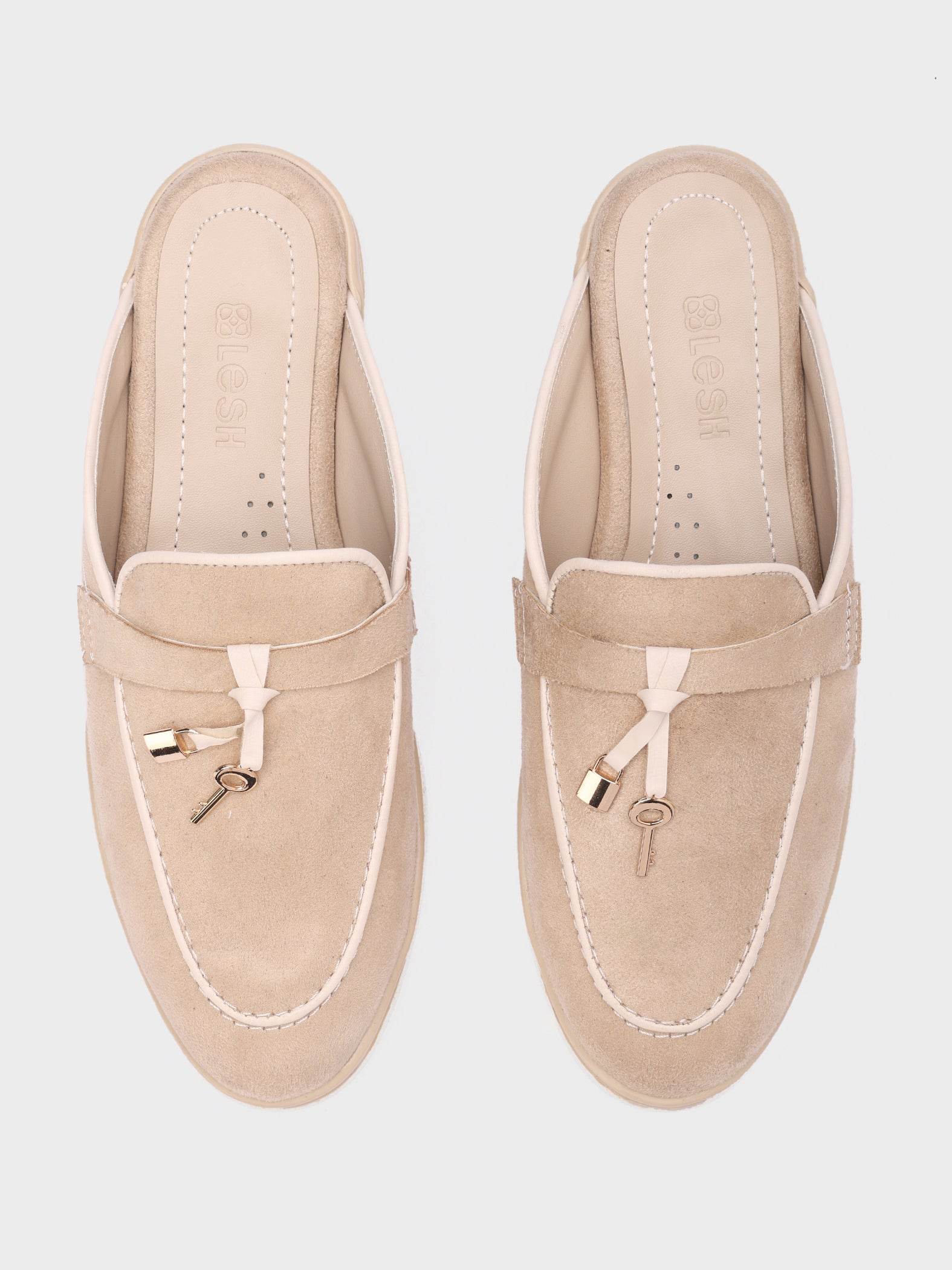 Soft Suede Loafer Mules - Lesh