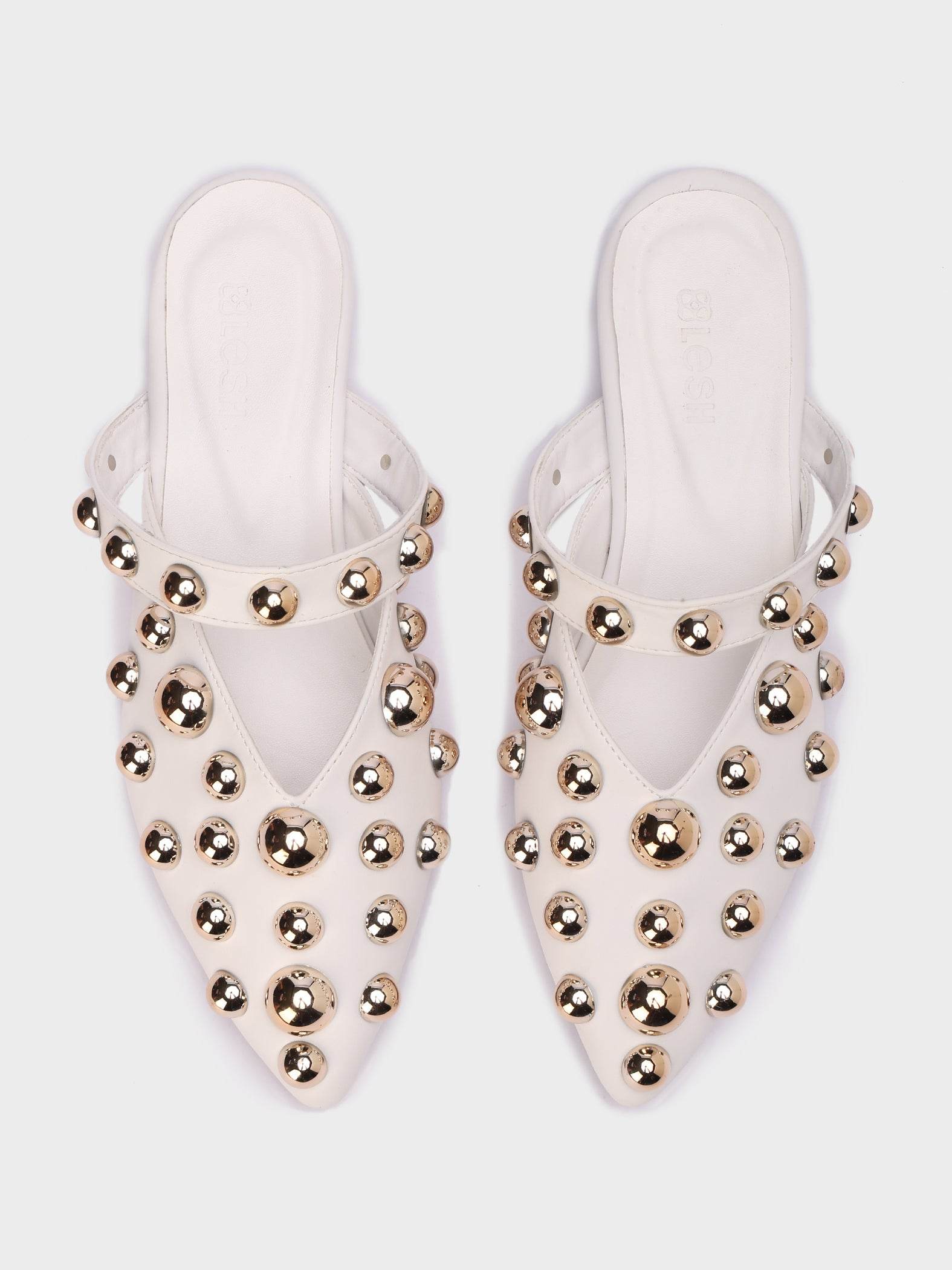 Royal Studs Pointed Mules - Lesh