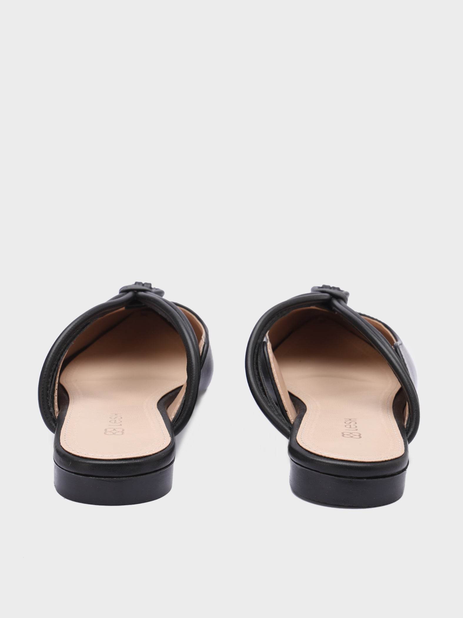 Looped-Strap Metallic Pointed-Toe Mules - Lesh