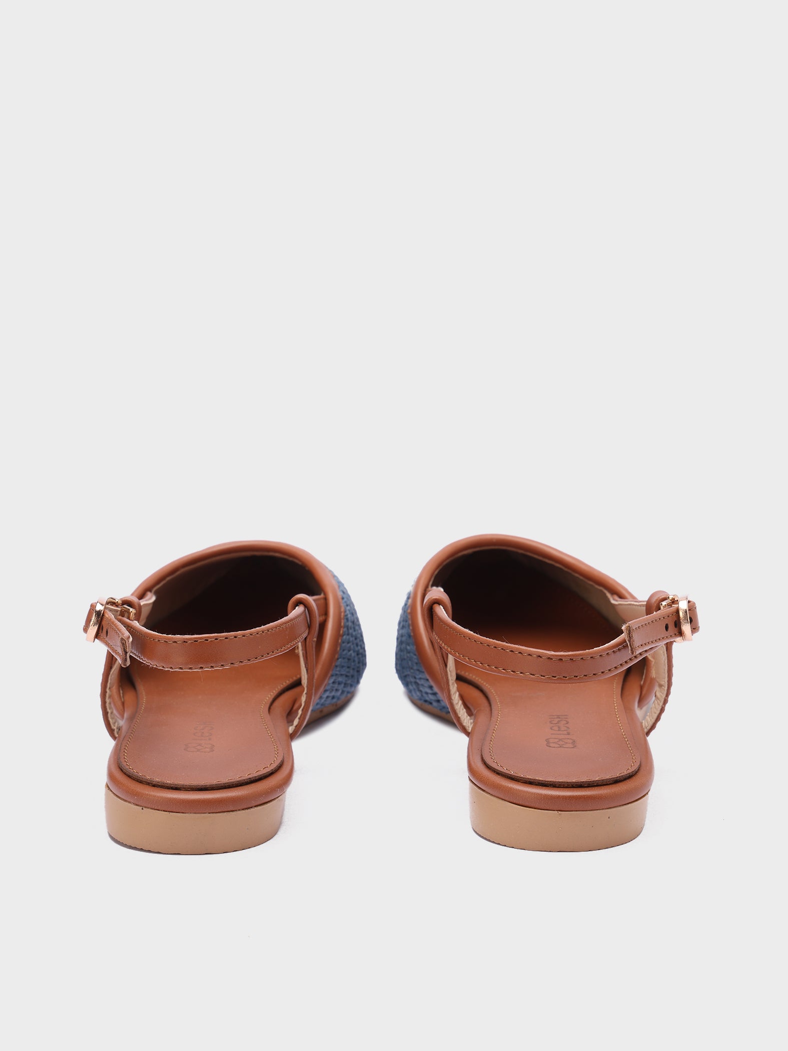 Woven Pointed-Toe Slingbacks