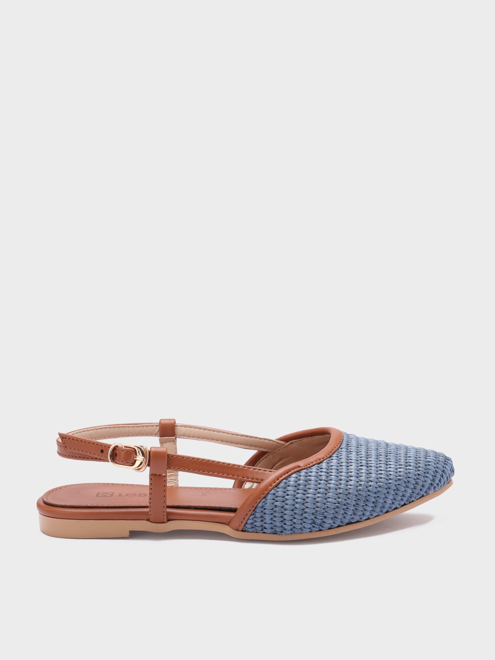 Woven Pointed-Toe Slingbacks