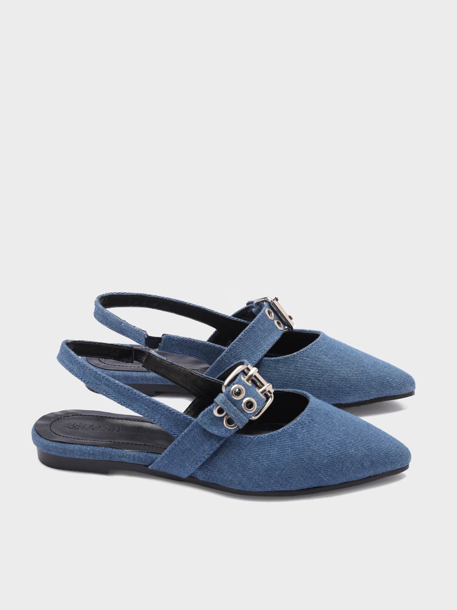 Belted Pointed-Toe Slingback - Lesh