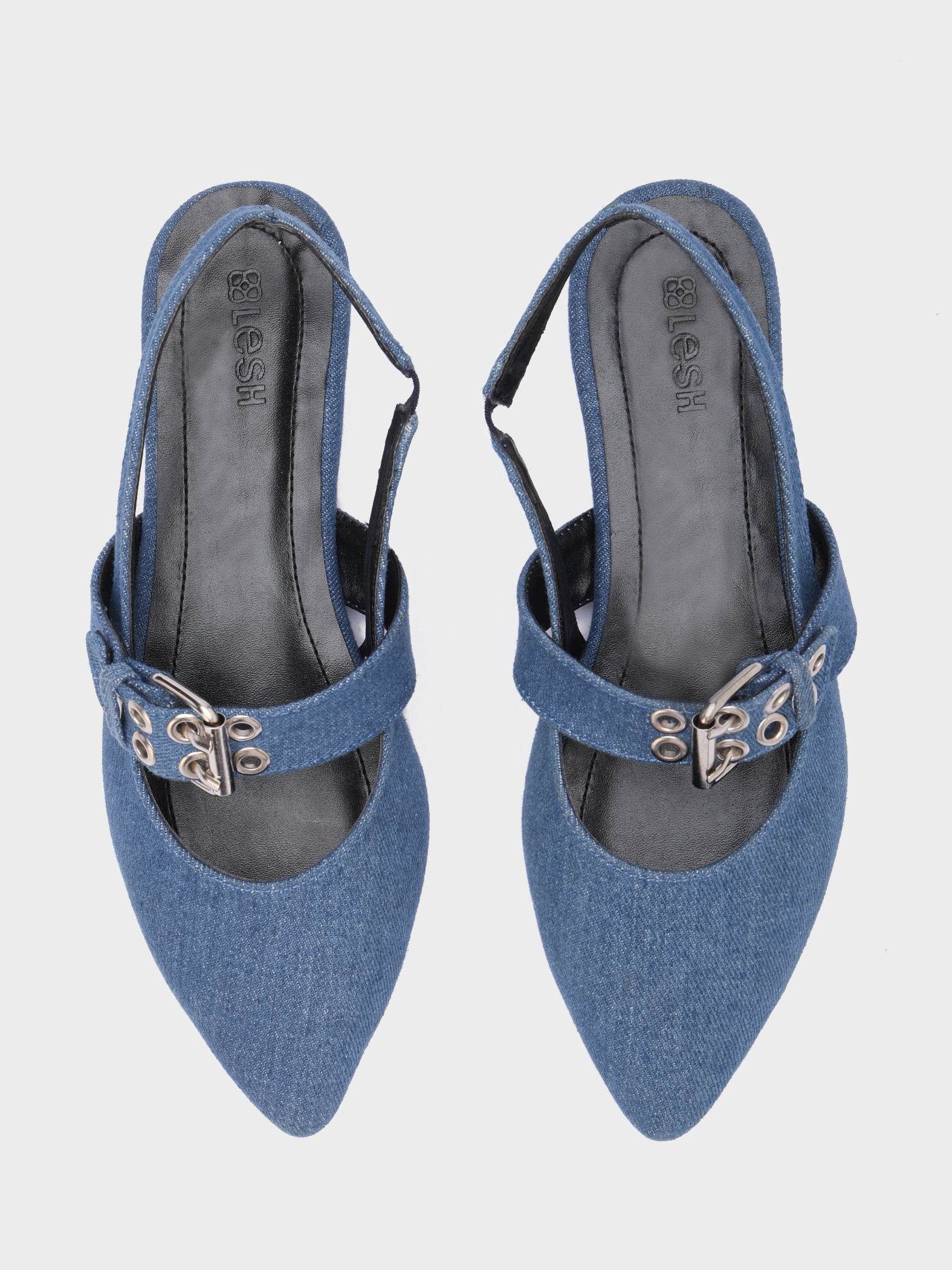 Belted Pointed-Toe Slingback - Lesh
