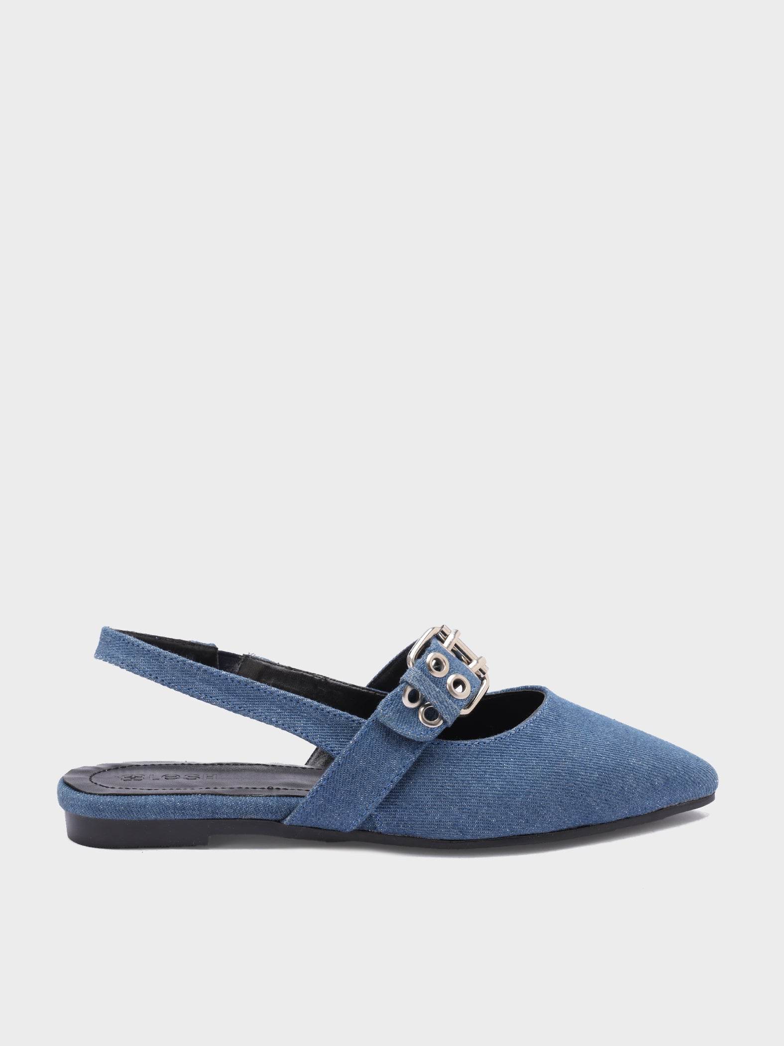 Belted Pointed-Toe Slingback - Lesh