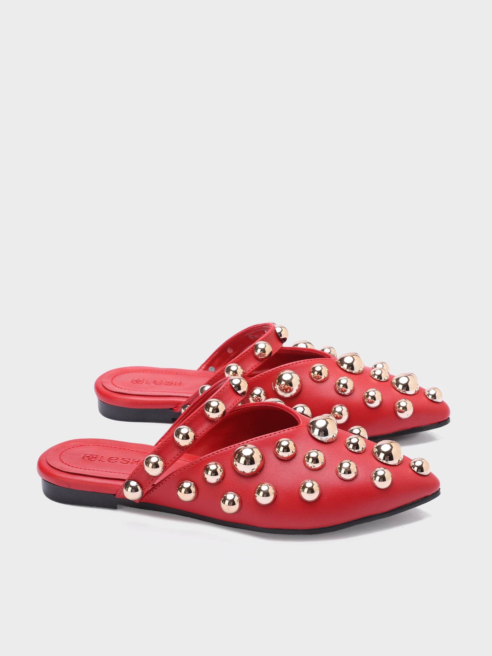 Royal Studs Pointed Mules - Lesh
