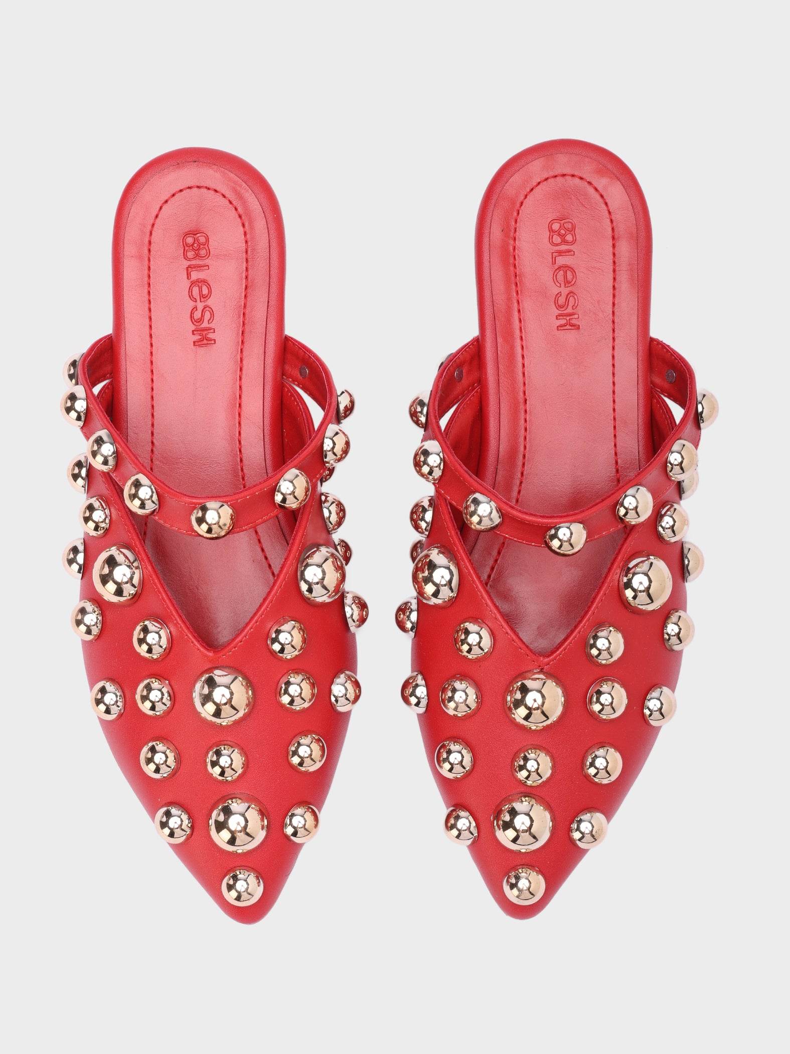 Royal Studs Pointed Mules - Lesh