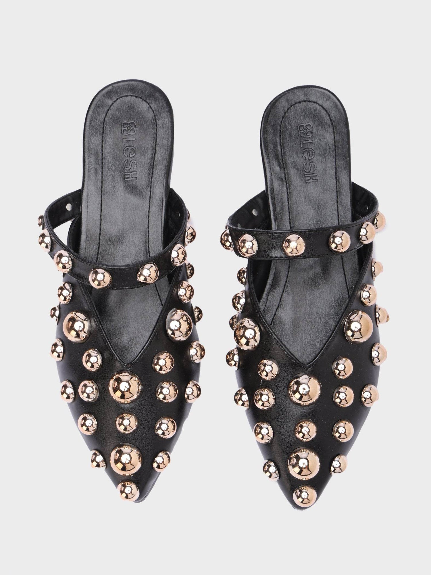 Royal Studs Pointed Mules - Lesh