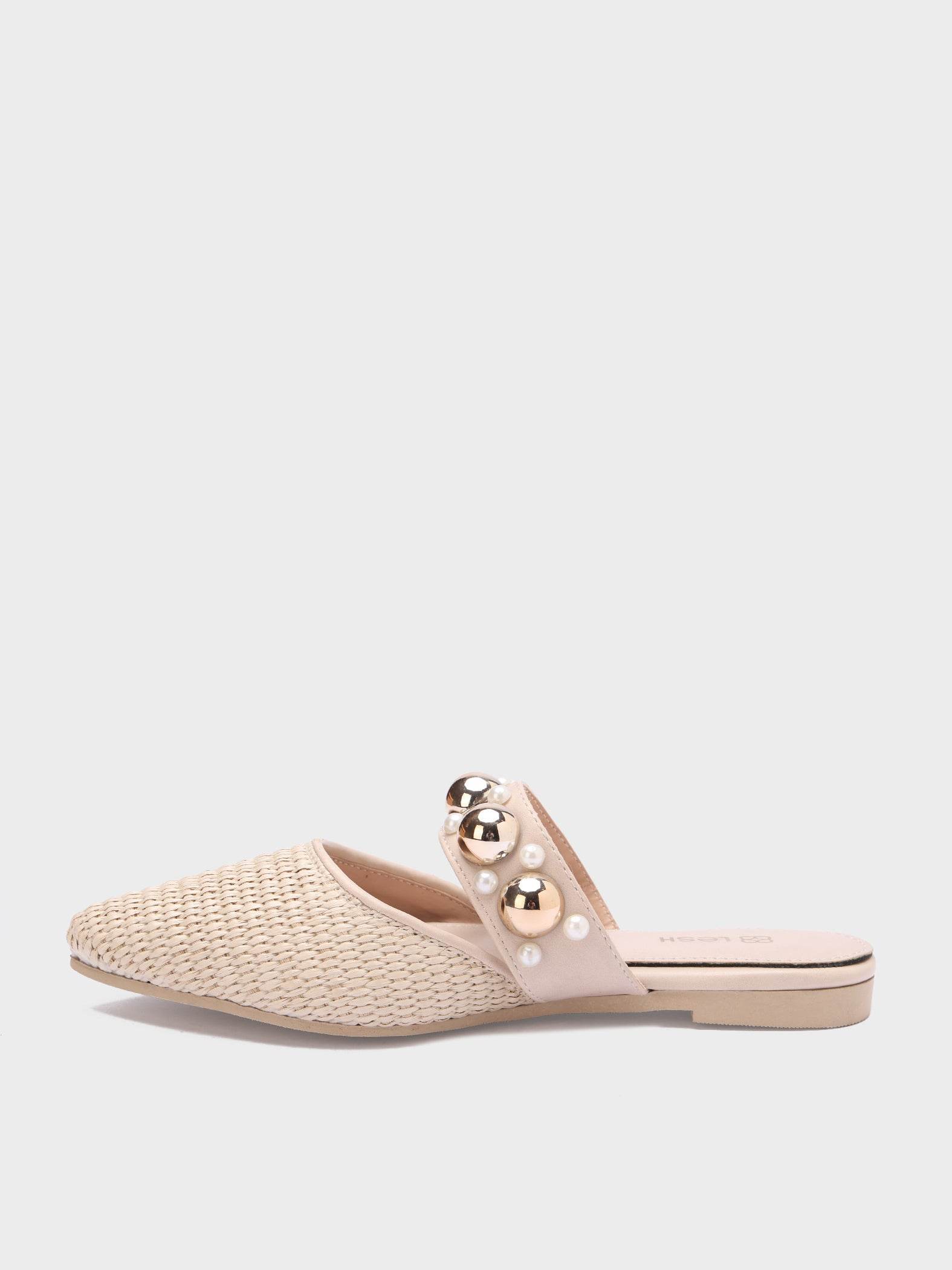 Studs & Pearls Pointed-Toe Mules - Lesh