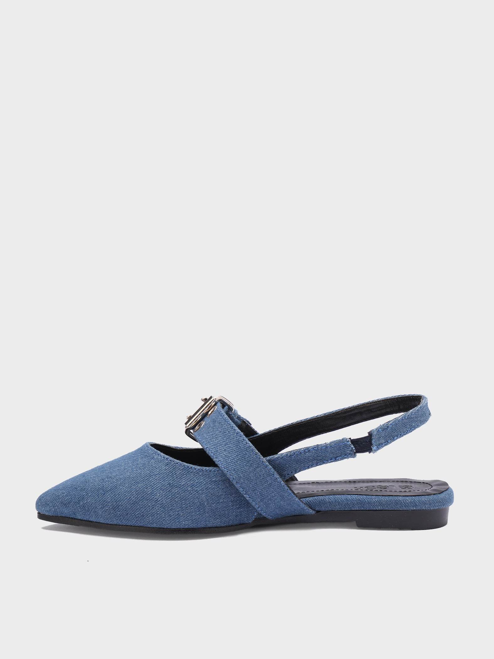 Belted Pointed-Toe Slingback - Lesh
