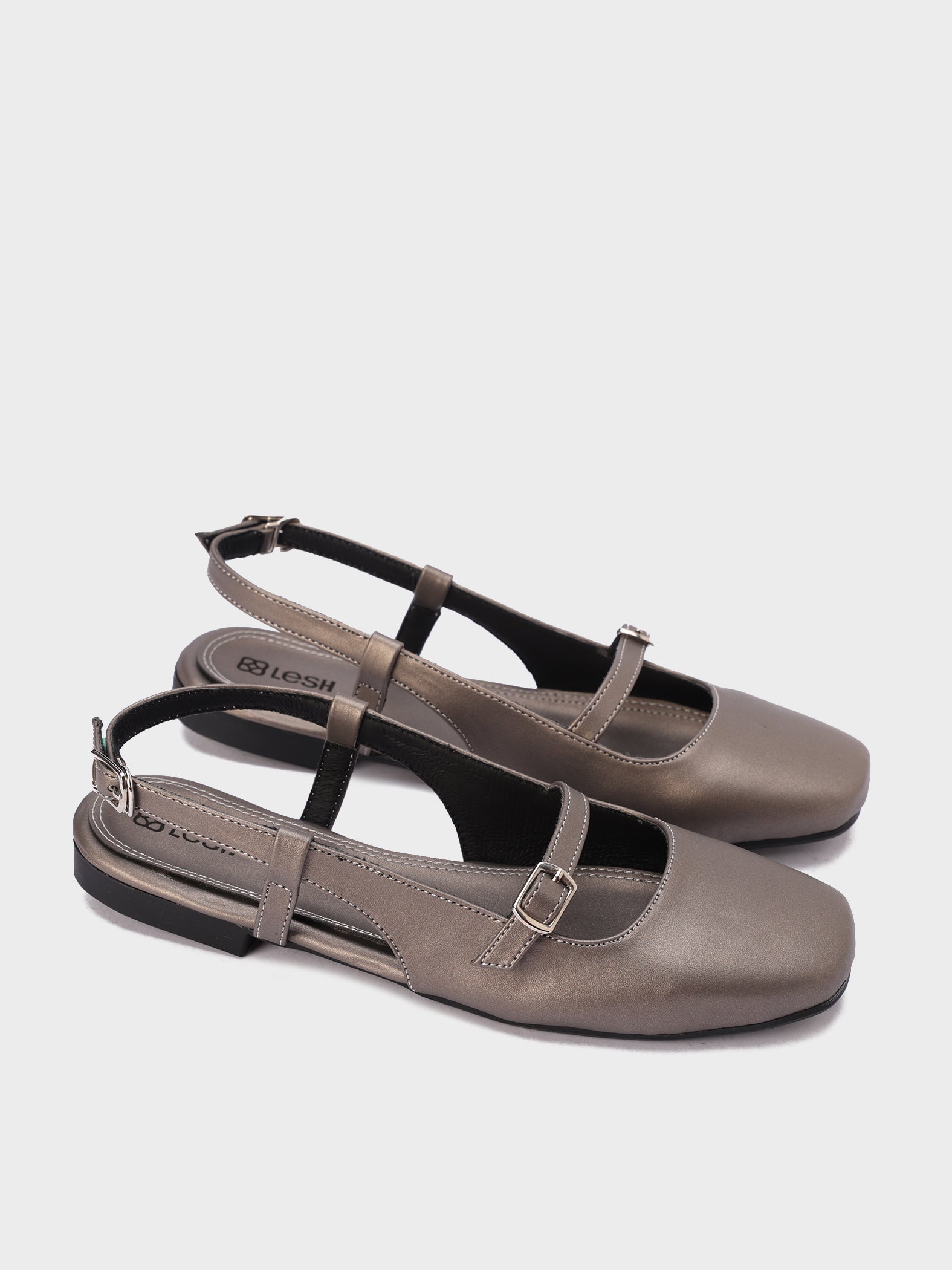 Metallic Mary Jane Slingbacks