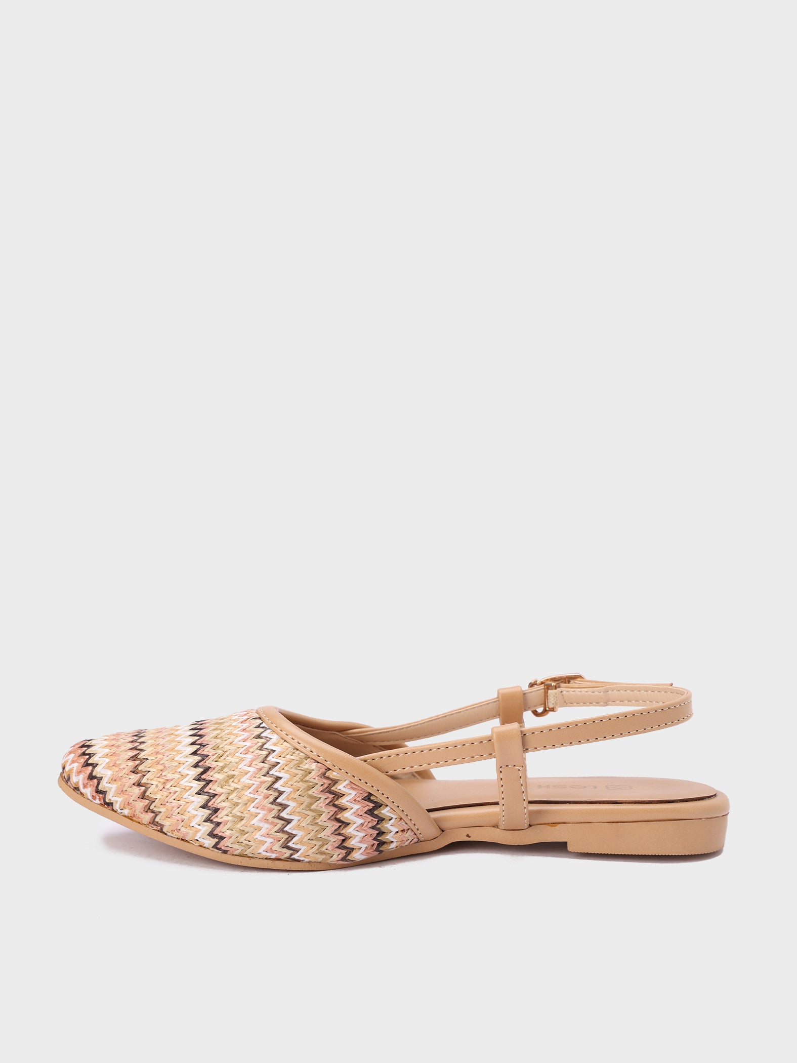 Woven Pointed-Toe Slingbacks