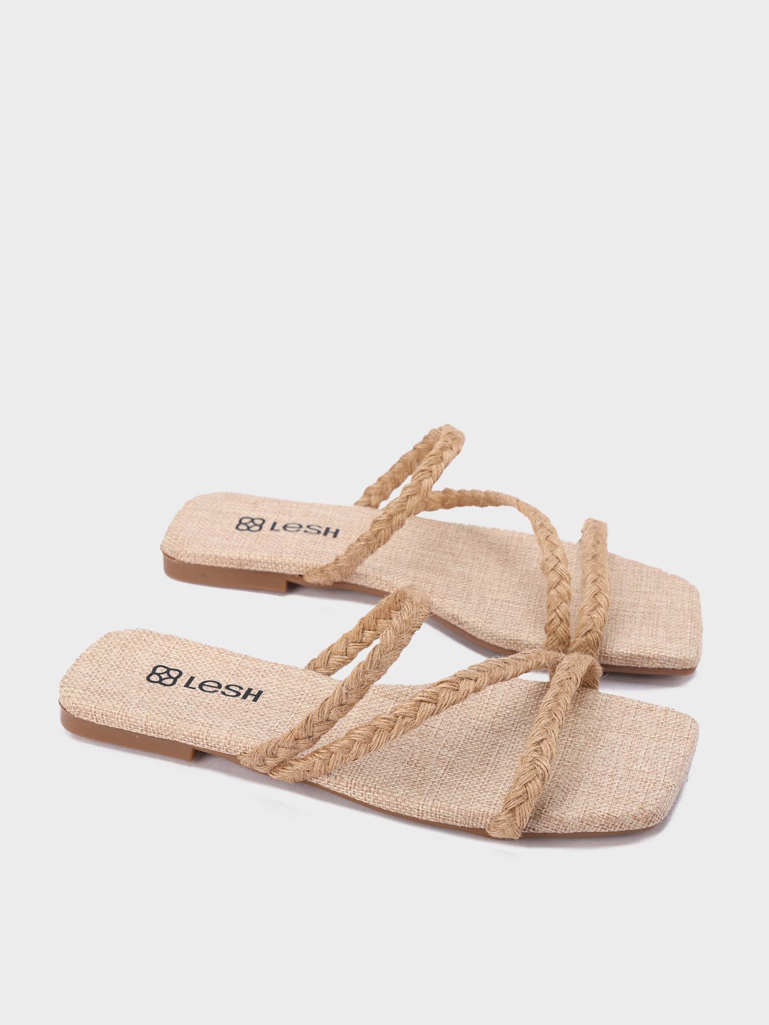 Braided Straps Slippers - Lesh