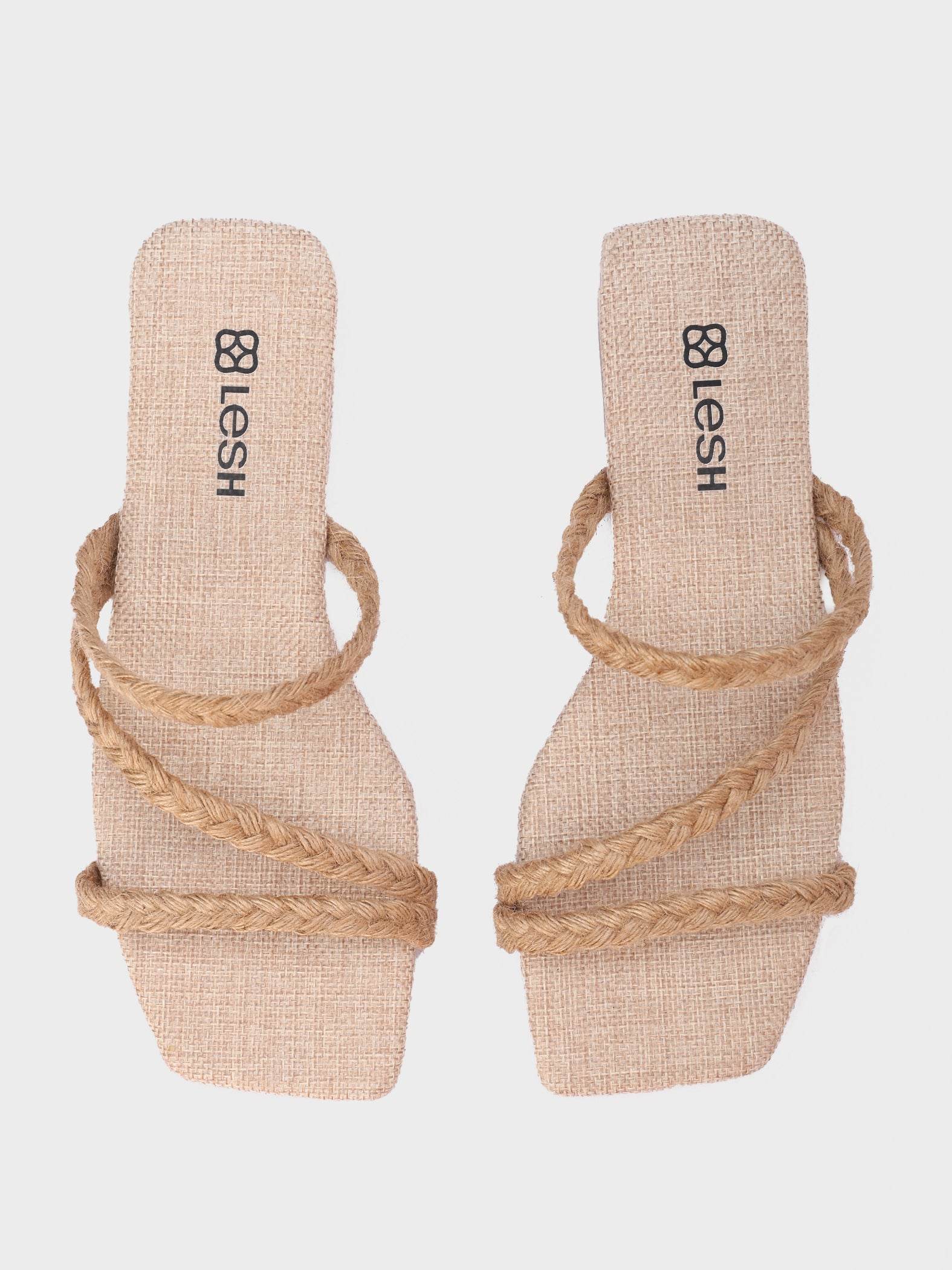 Braided Straps Slippers - Lesh