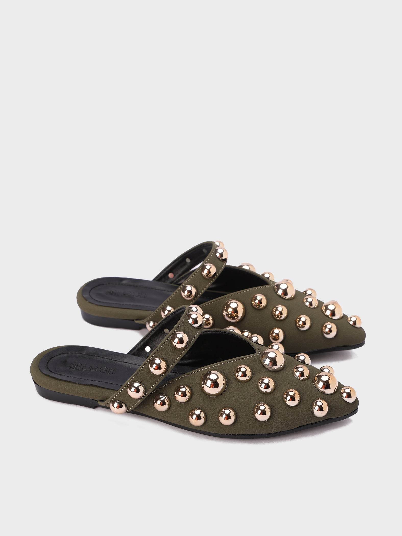 Royal Studs Pointed Mules - Lesh