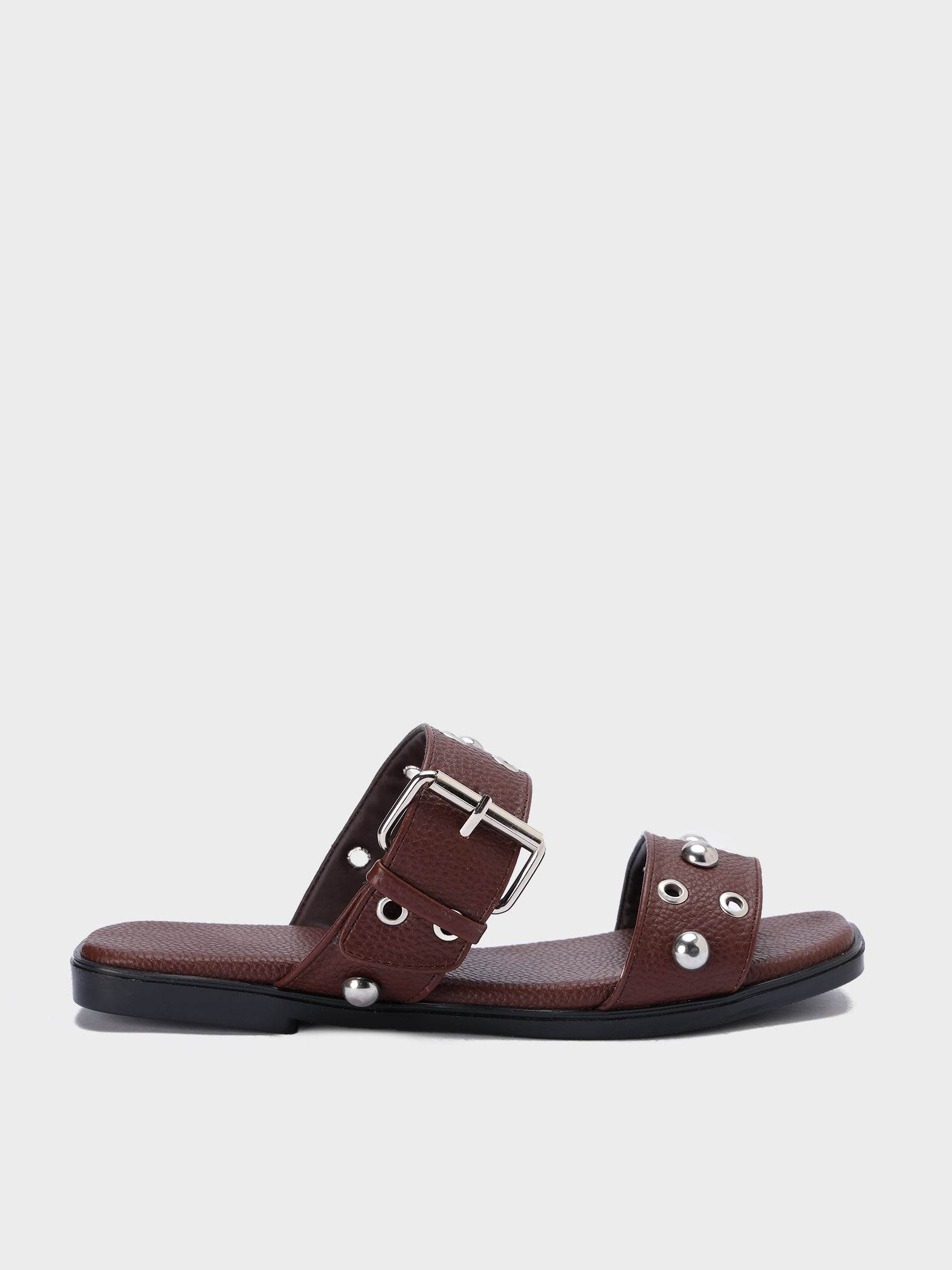 Studded Buckle Slides - Lesh