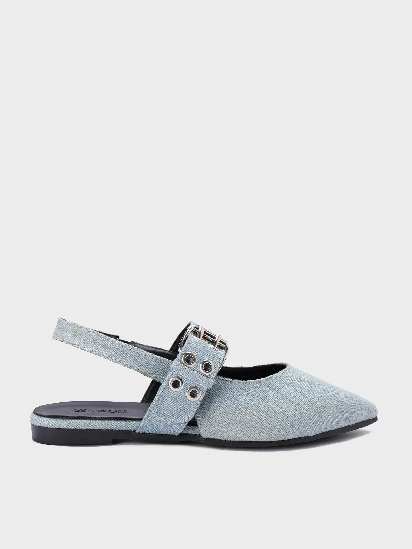 Belted Pointed-Toe Slingback - Lesh