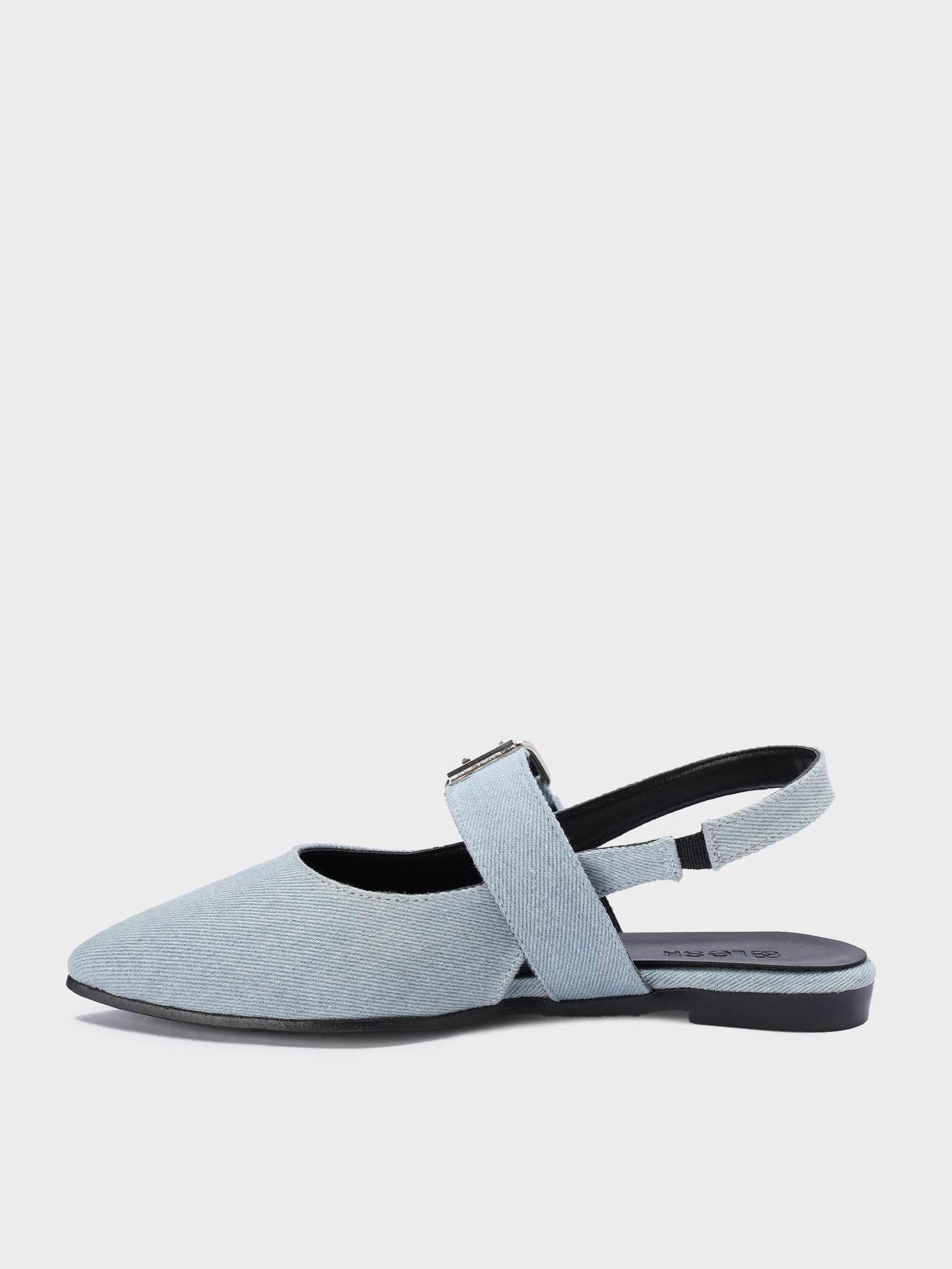 Belted Pointed-Toe Slingback - Lesh