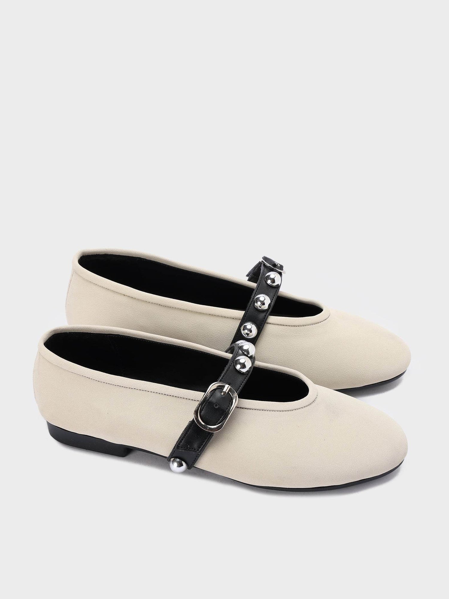 Strap & Stud Ballerinas - Lesh
