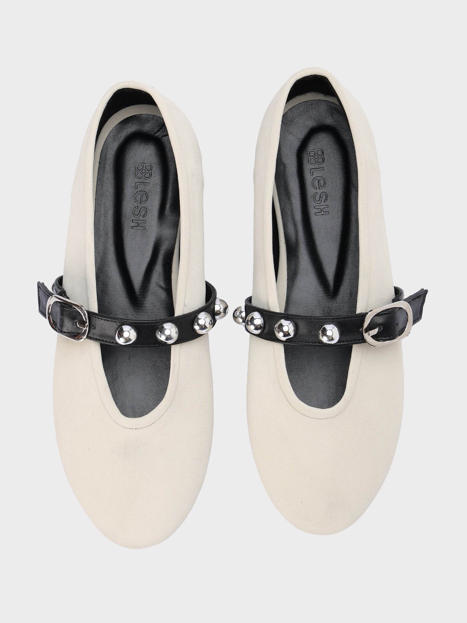 Strap & Stud Ballerinas - Lesh
