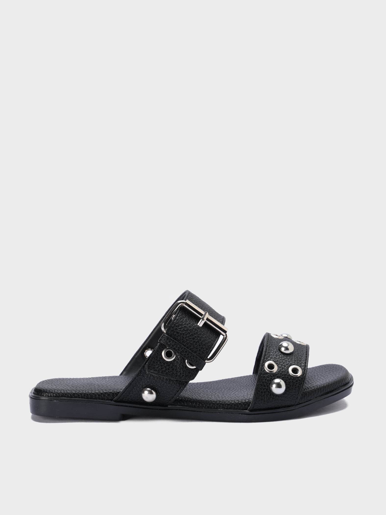 Studded Buckle Slides - Lesh