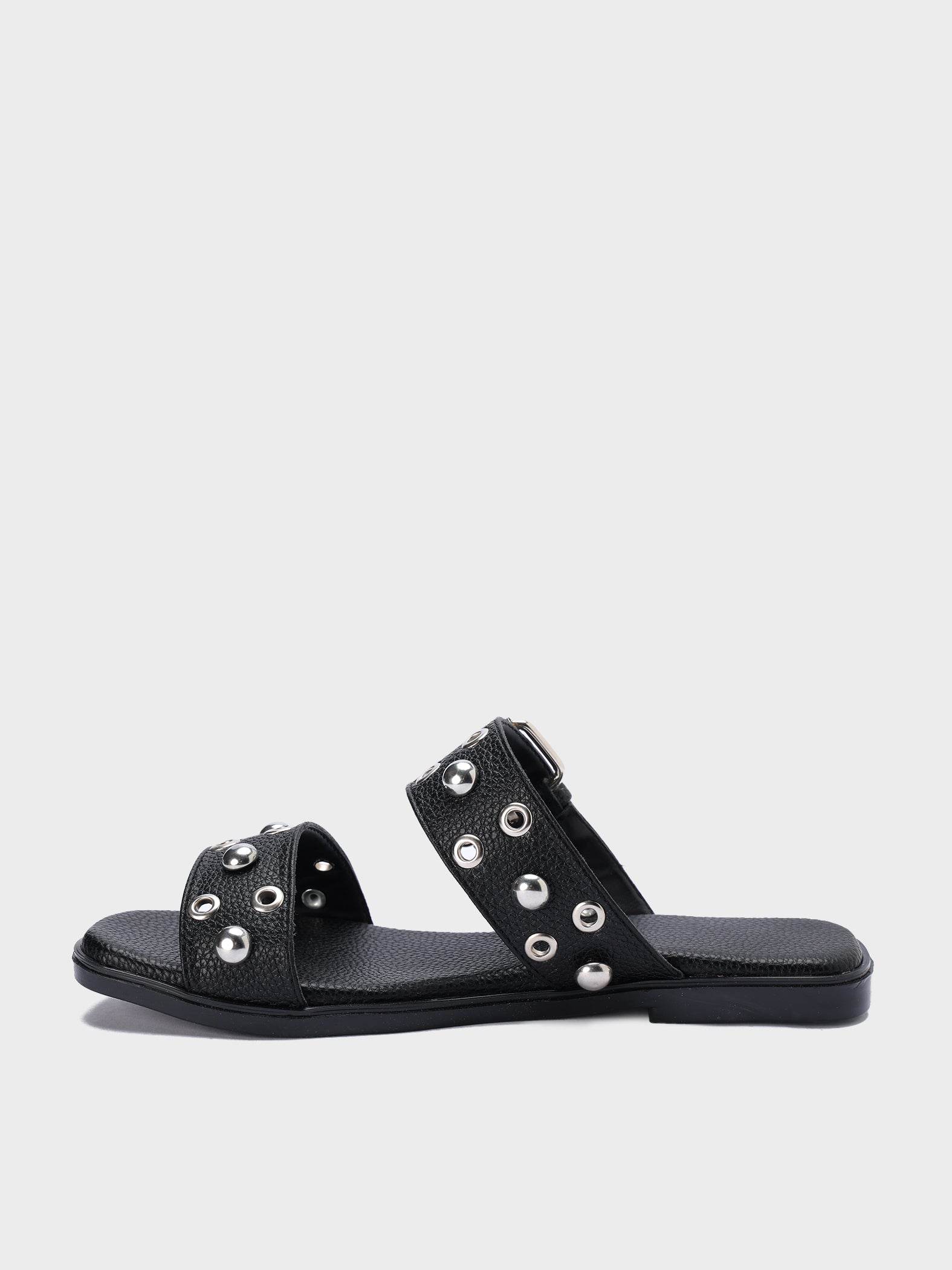Studded Buckle Slides - Lesh