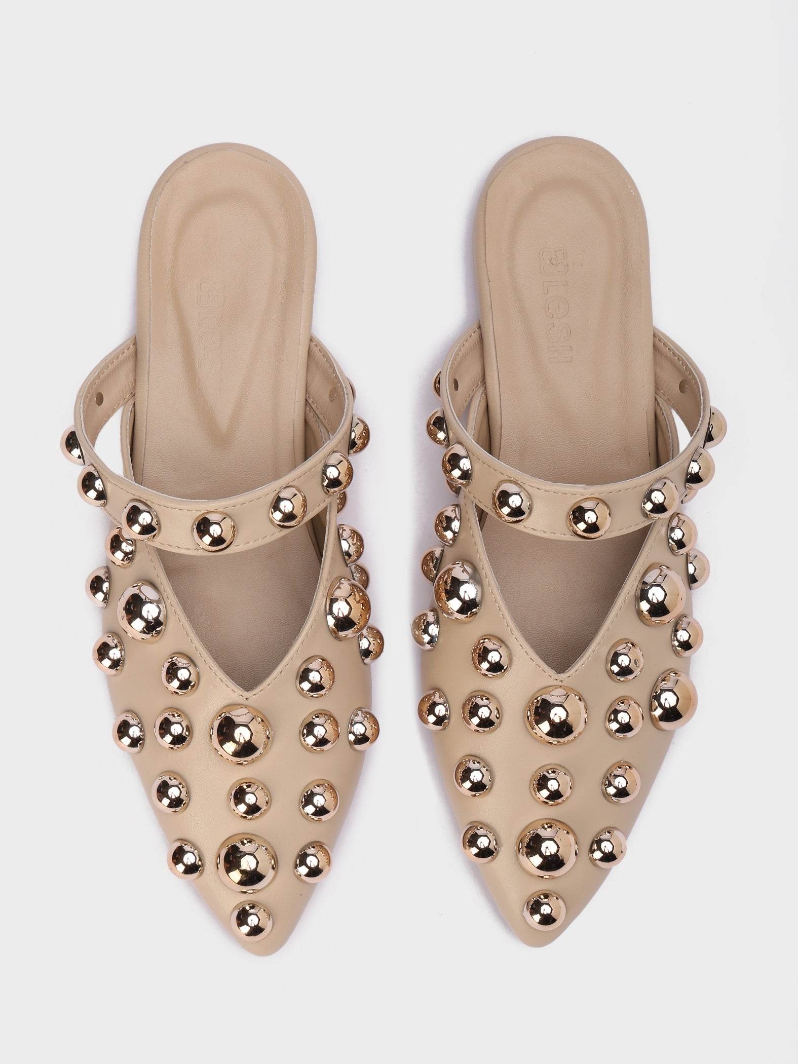 Royal Studs Pointed Mules - Lesh