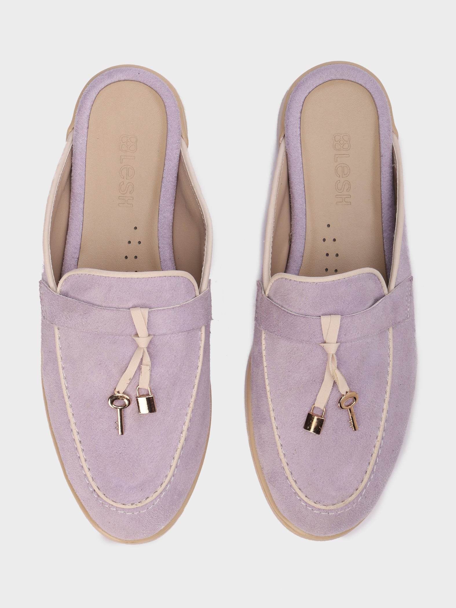 Soft Suede Loafer Mules - Lesh