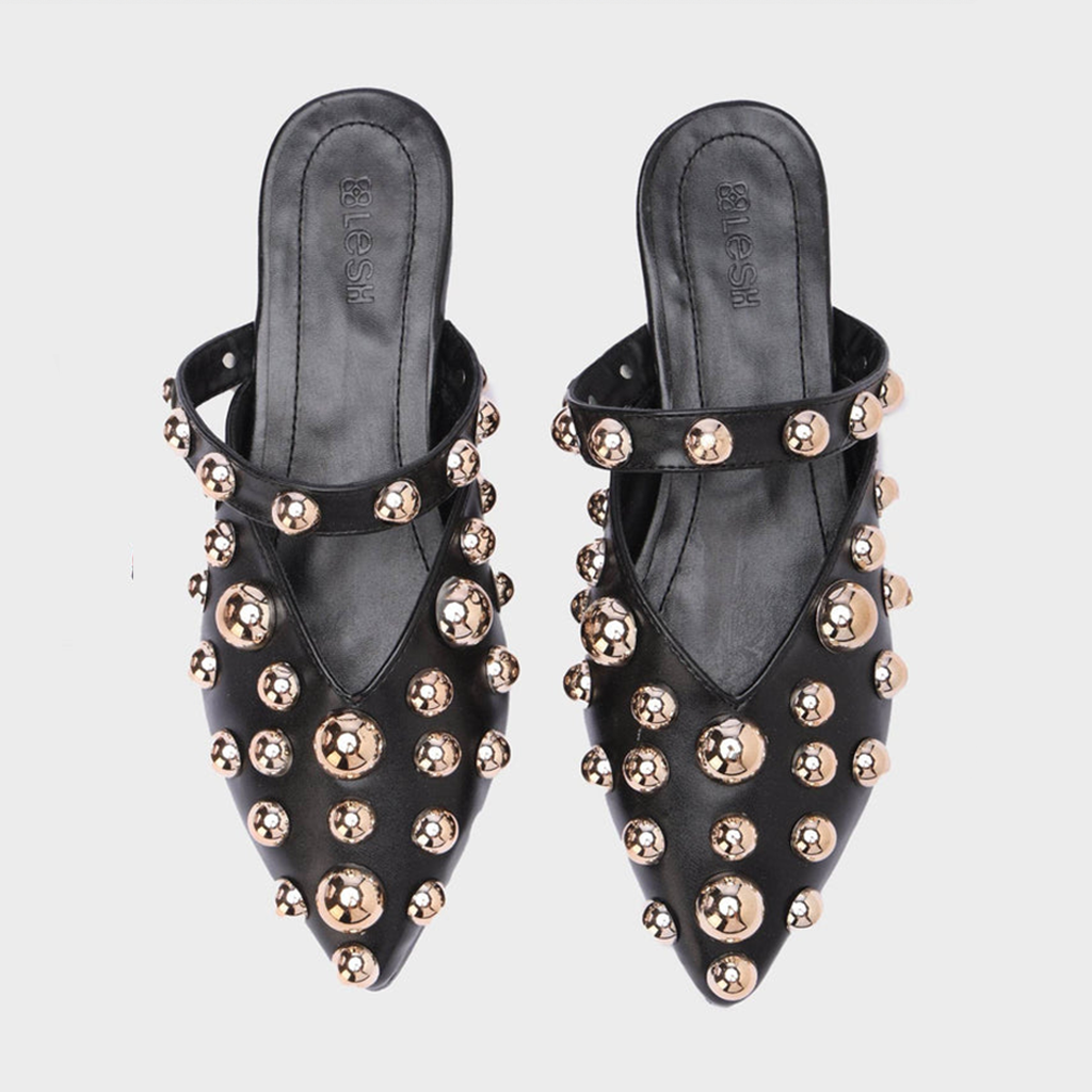 Royal Studs Pointed Mules