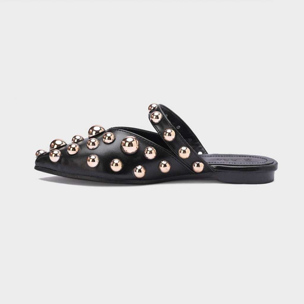 Royal Studs Pointed Mules