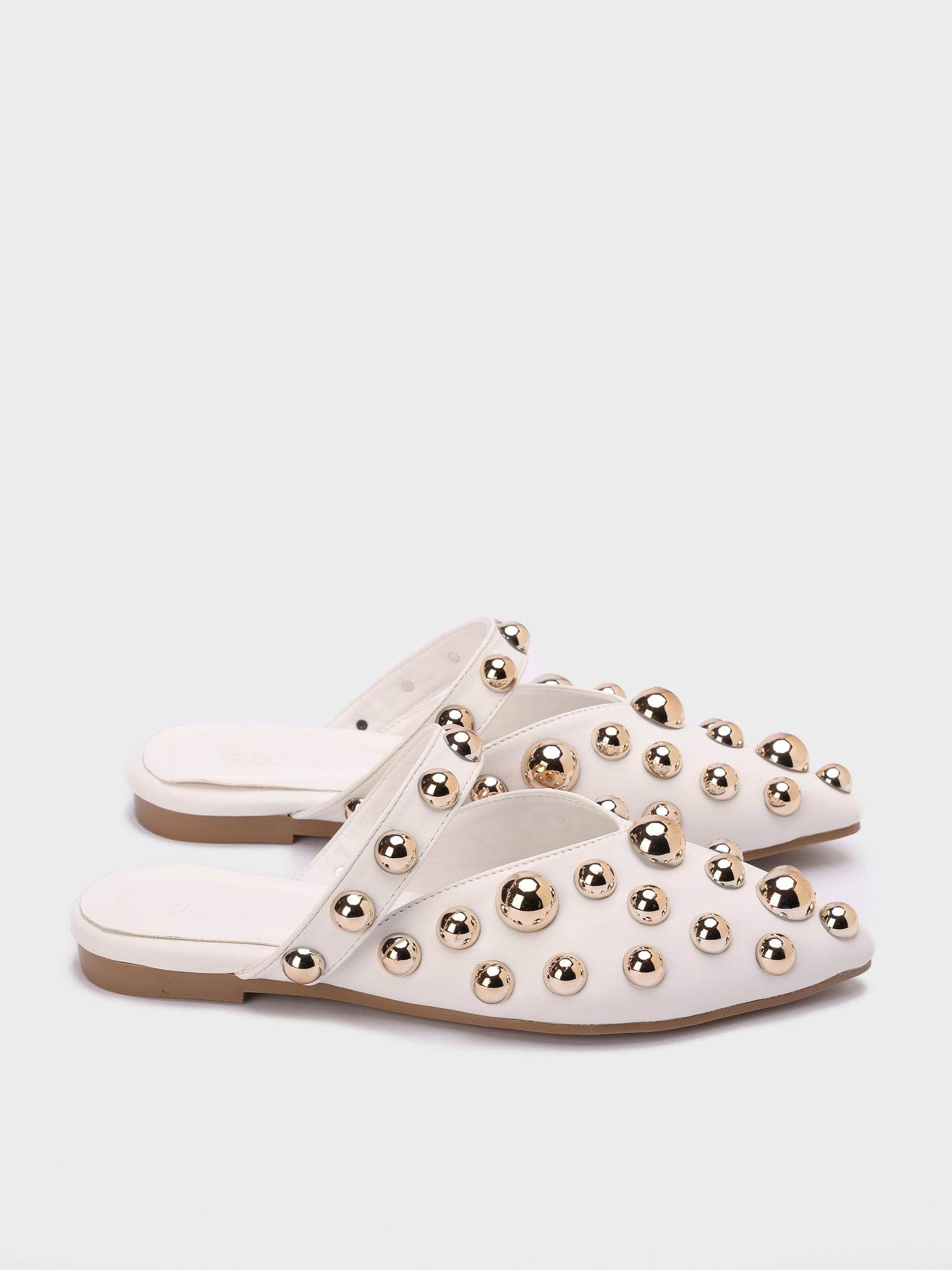 Royal Studs Pointed Mules - Lesh