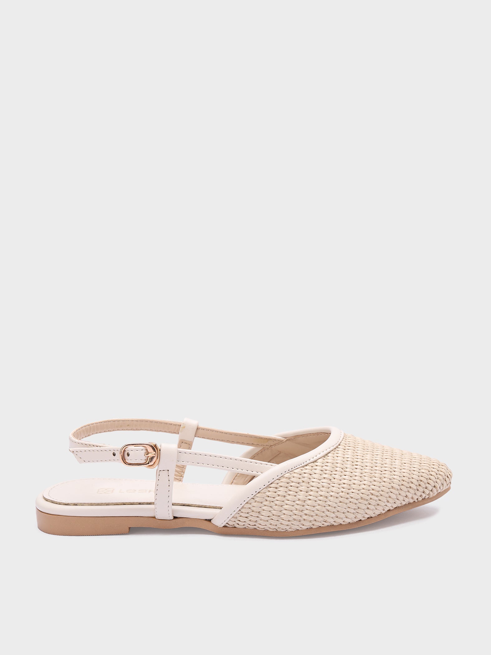 Woven Pointed-Toe Slingbacks