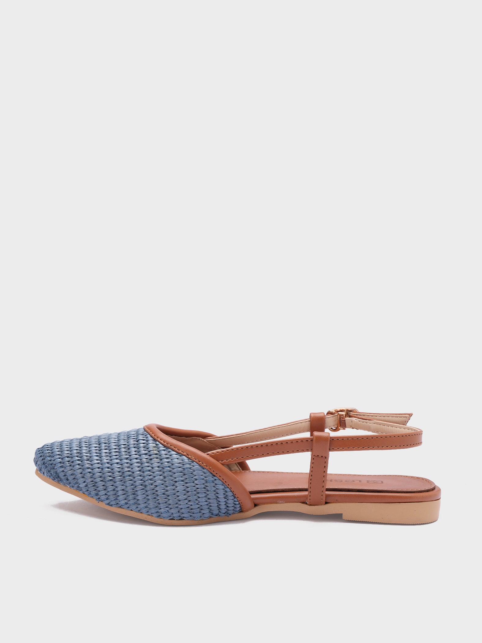 Woven Pointed-Toe Slingbacks