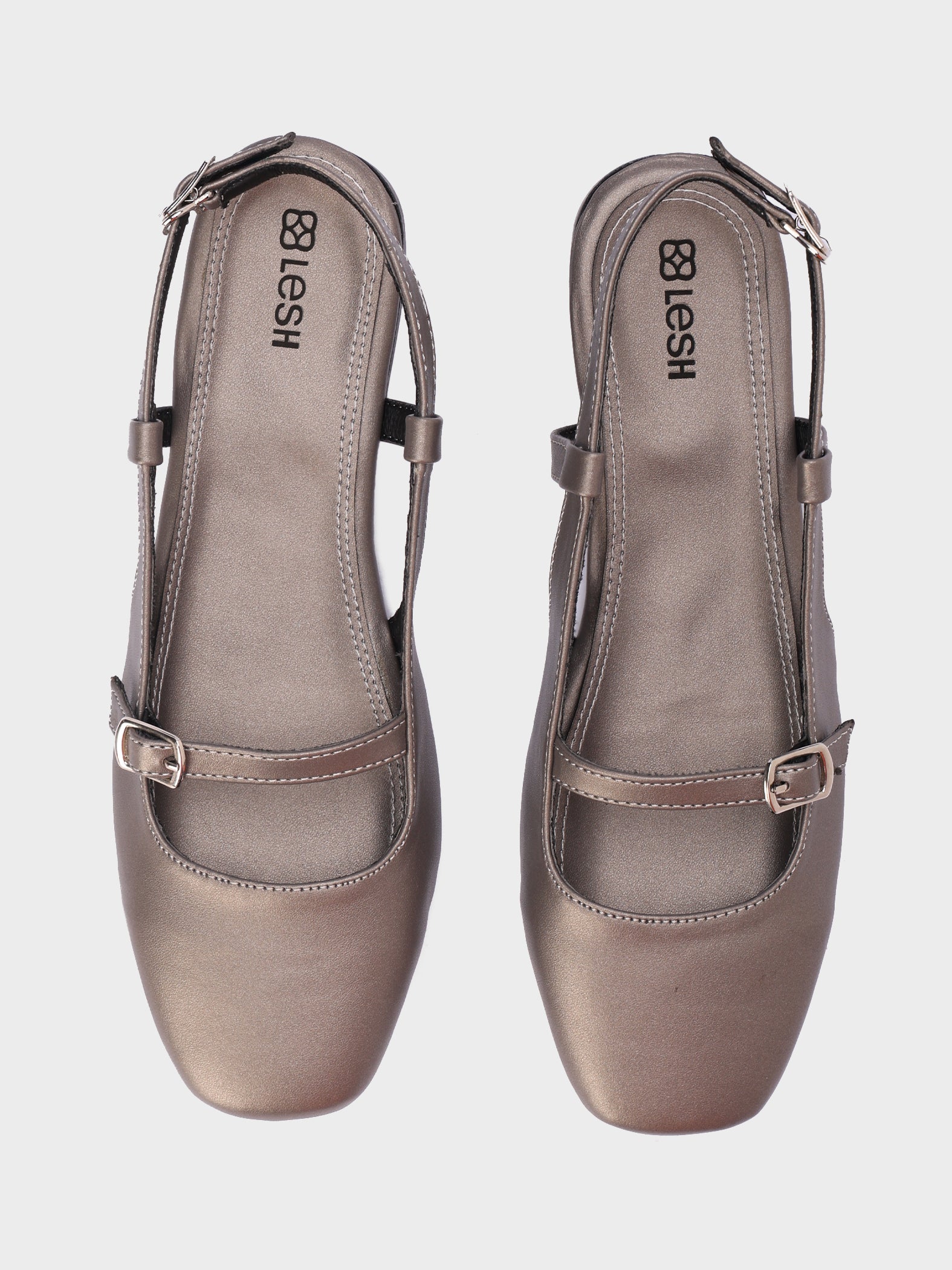 Metallic Mary Jane Slingbacks