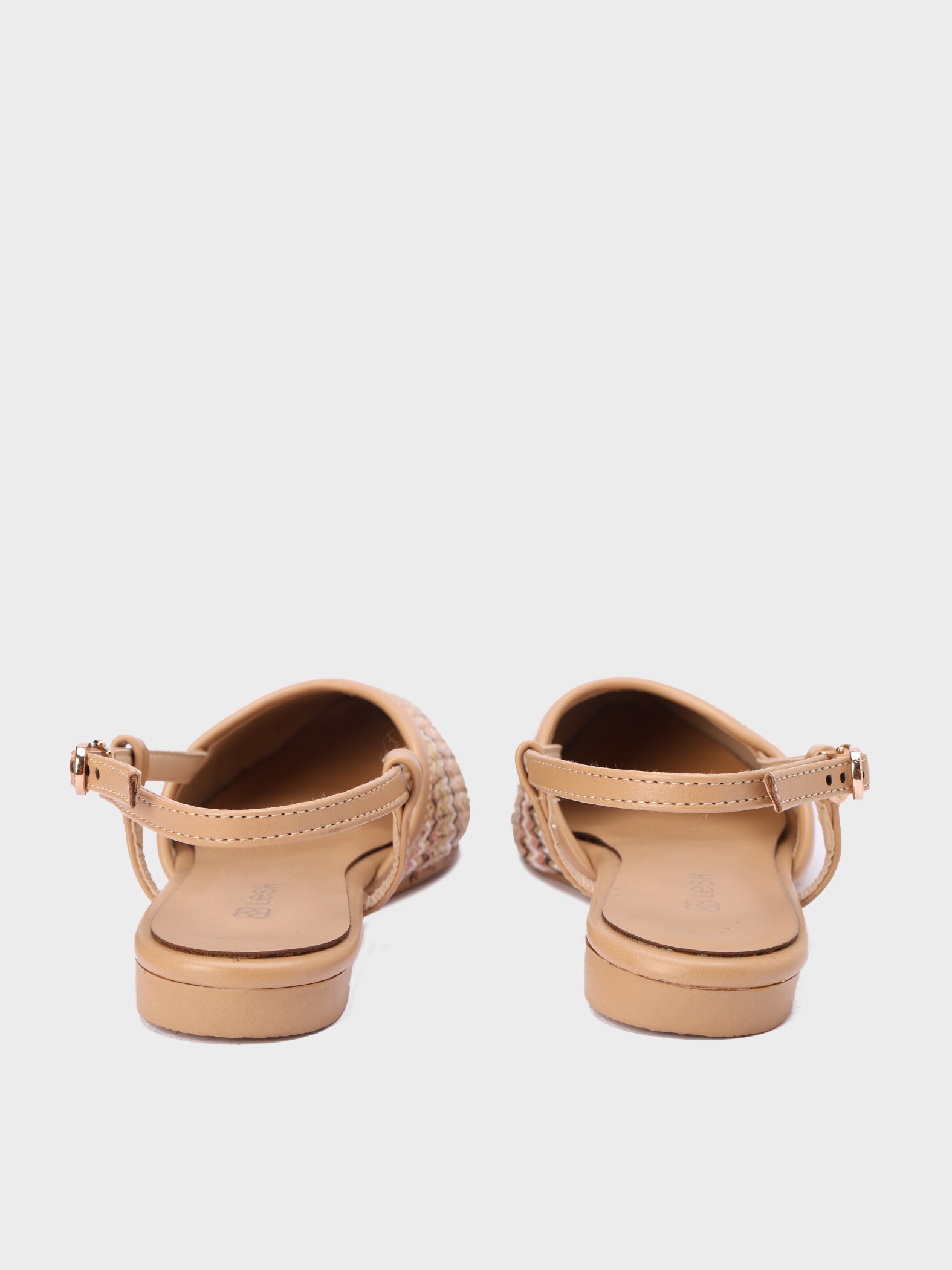 Woven Pointed-Toe Slingbacks