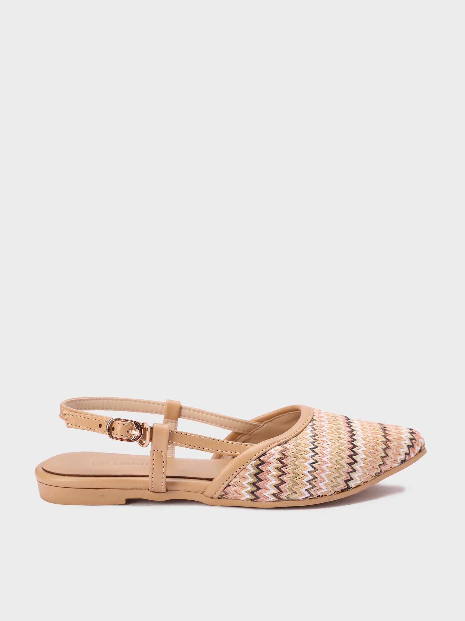 Woven Pointed-Toe Slingbacks