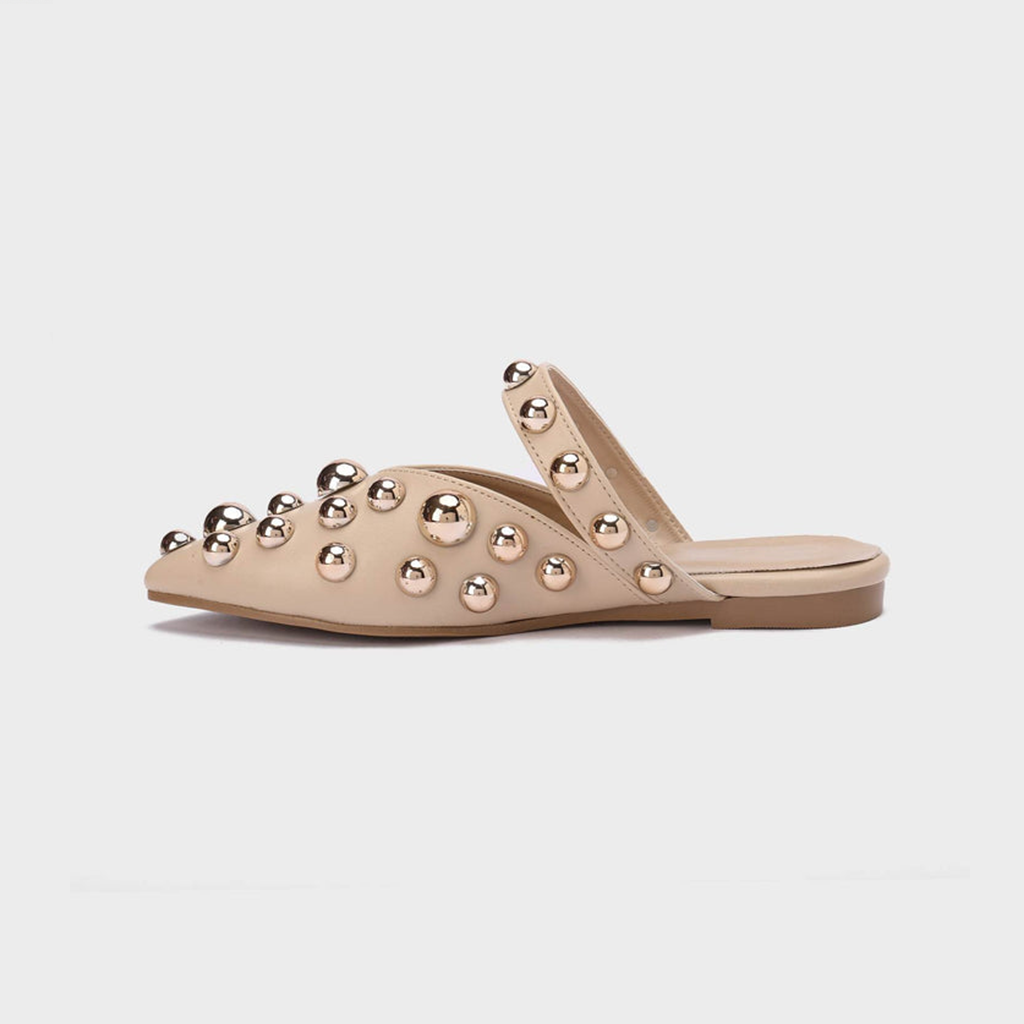 Royal Studs Pointed Mules