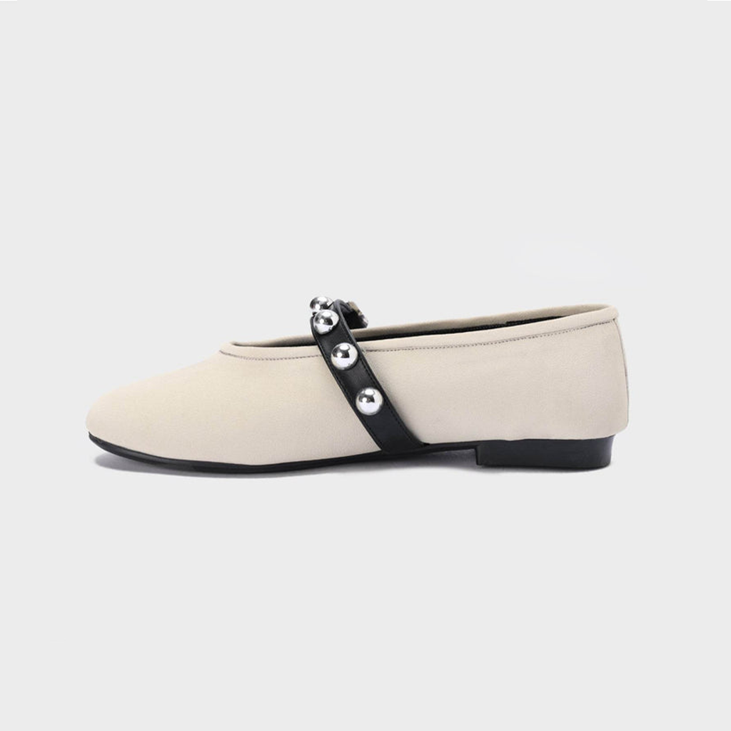 Strap & Stud Ballerinas