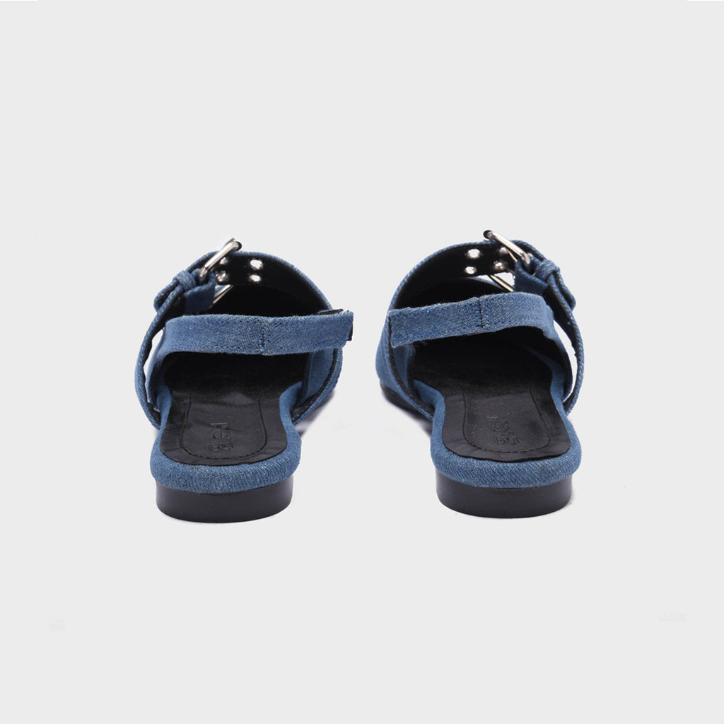 Belted Pointed-Toe Slingback