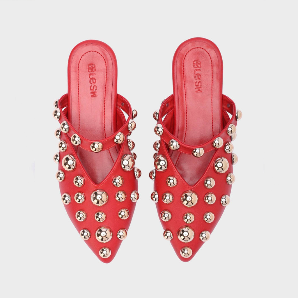 Royal Studs Pointed Mules