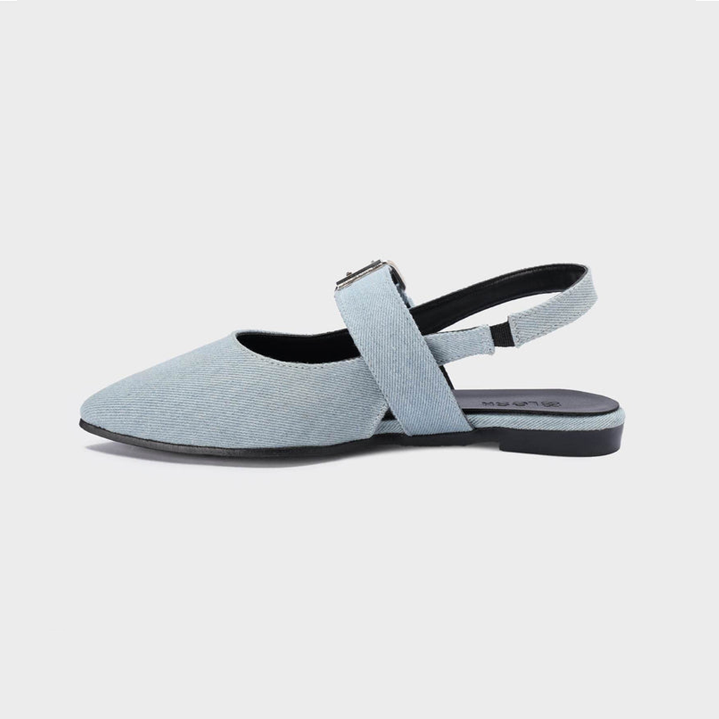 Belted Pointed-Toe Slingback
