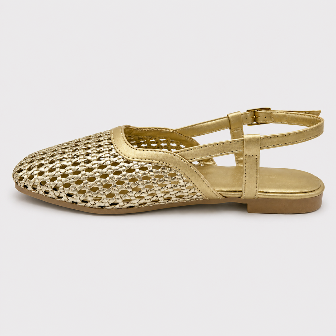 The Boardwalk Slingbacks - Champagne Gold