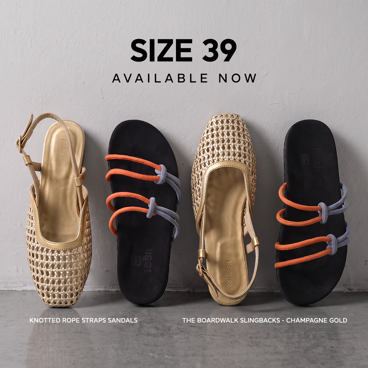 Knotted Rope Straps Sandals - Lesh