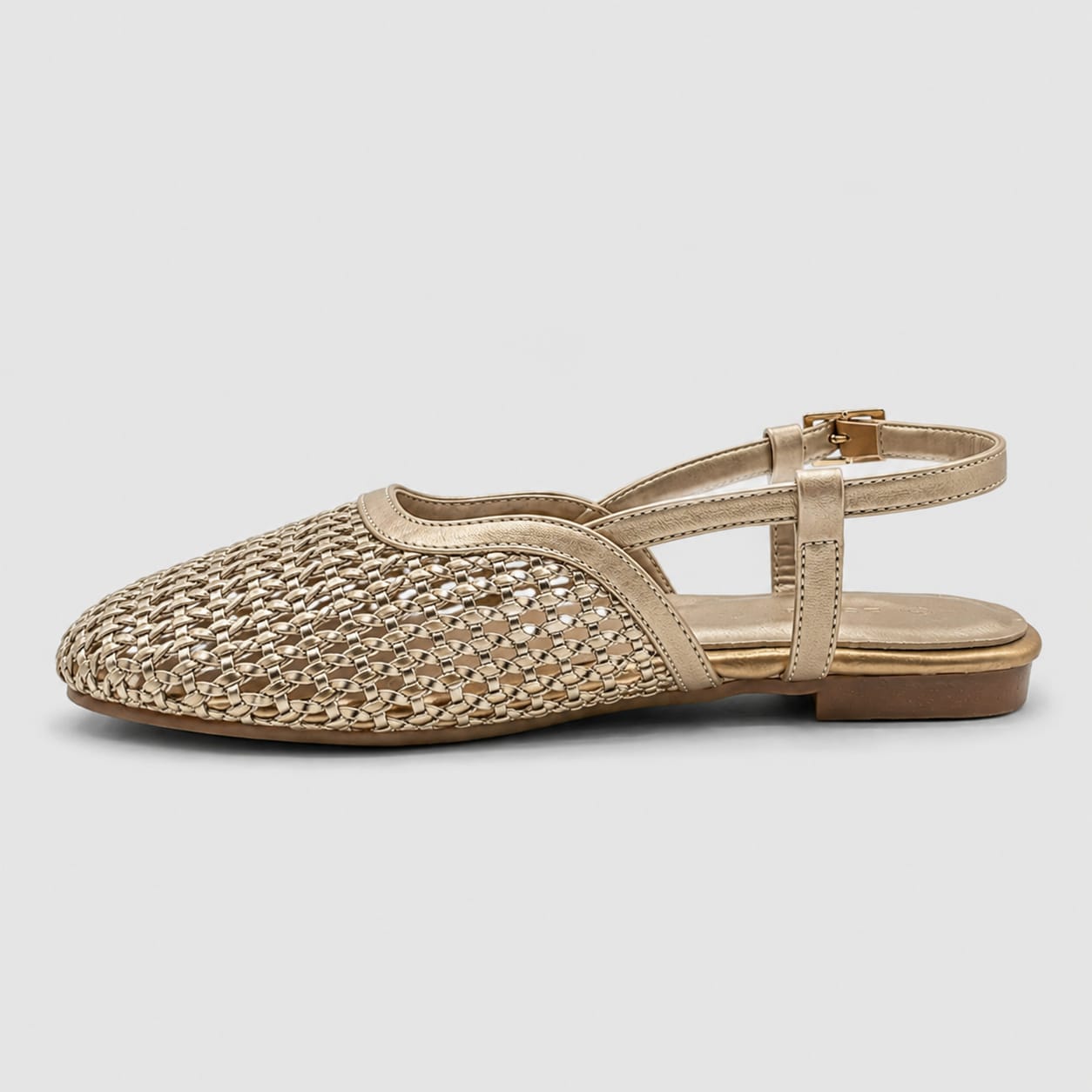 The Boardwalk Slingbacks - Champagne Gold