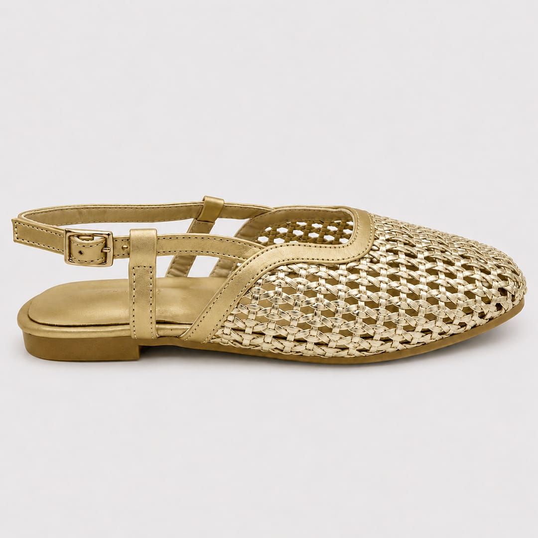 The Boardwalk Slingbacks - Champagne Gold