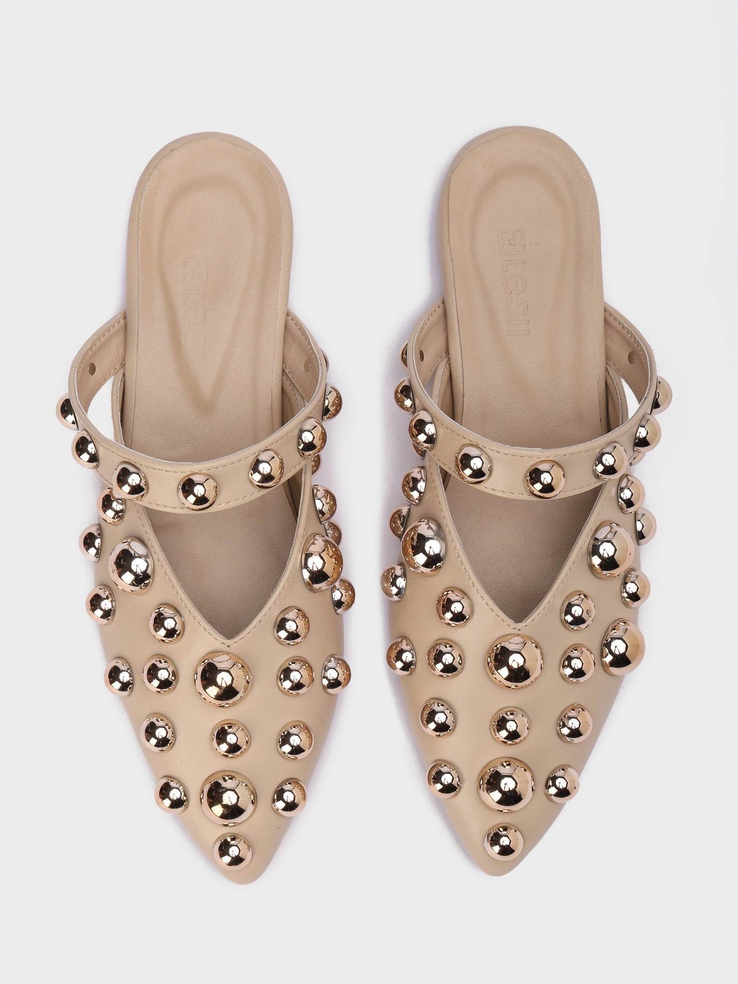 Royal Studs Pointed Mules - Lesh